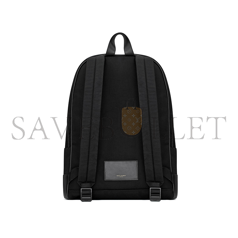 Y51 CITY BACKPACK IN NYLON CANVAS AND LEATHER 821007FAEEF1000 (42*32*14cm)